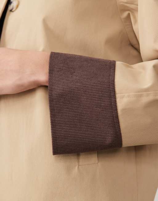 VILA - Barn jack met corduroy afwerking in beige, 3 van 4