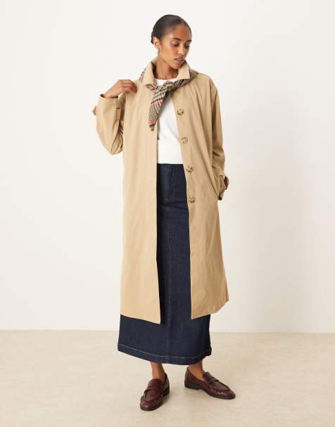 VILA - Beige trenchcoat med halsdetalje - view 1