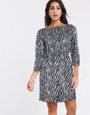 zebra shift dress