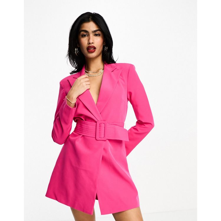 ASOS DESIGN ultimate oversized grandad blazer in hot pink