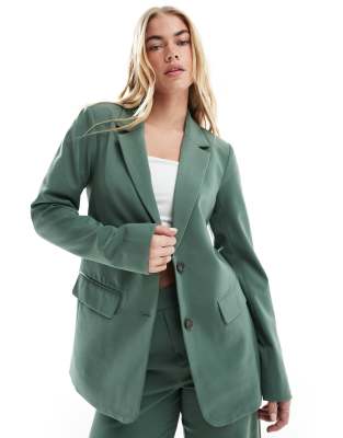 Vila - Blazer ample d'ensemble - Vert canard