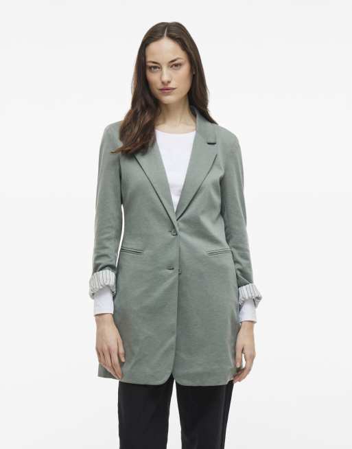 VILA - Blazer color corona d'alloro