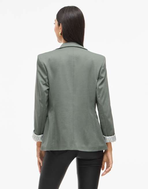 VILA - Blazer color corona d'alloro, 2 di 7