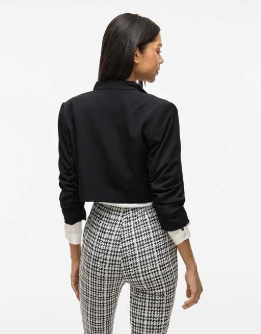 Vila - Blazer court ouvert - Noir, 2 de 7