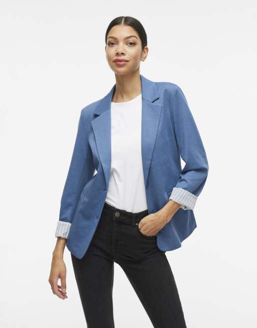 VILA – Blazer in Kronensittich-Blau