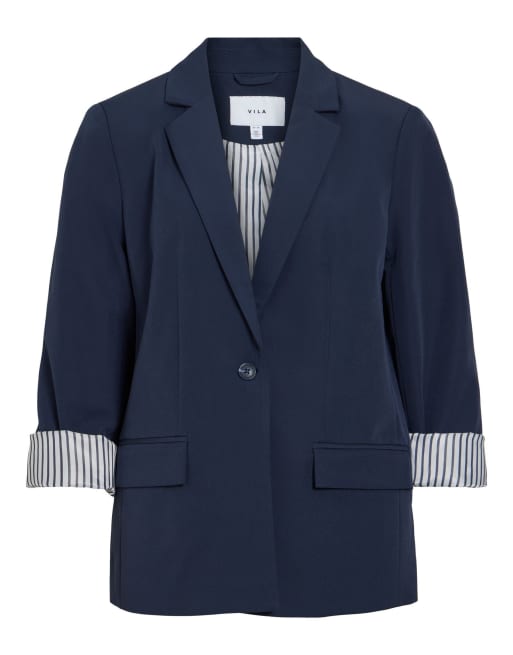 Vila blazer in marineblauw, 6 van 7
