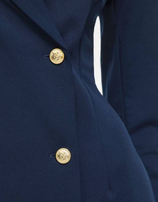 Vila blazerkjole i navy, 5 af 7