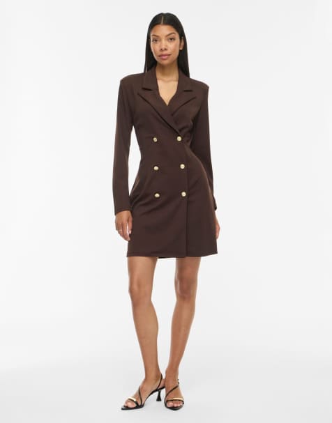 Vila Blazerkleid in Coffee Bean - view 1