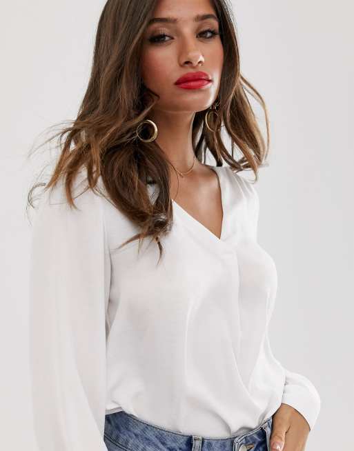 Vila – Bluse mit Wickeldetail, 3 von 4