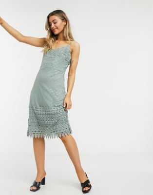 green cami dress