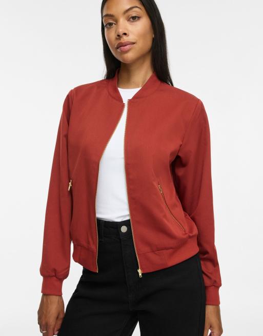 Vila Bomber jacket in burnt henna1, 4 of 7