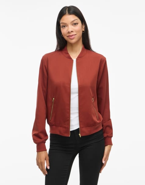 Vila Bomber jacket in racing red