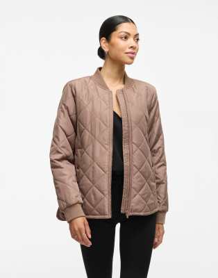 Vila - Bomberjacke in Taupe-Grau-Braun