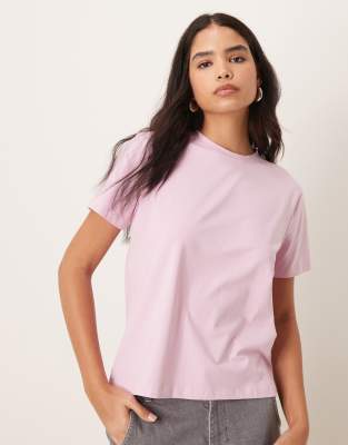 VILA - Boyfriend-T-Shirt in Orchideen-Rosa mit Oversize-Schnitt