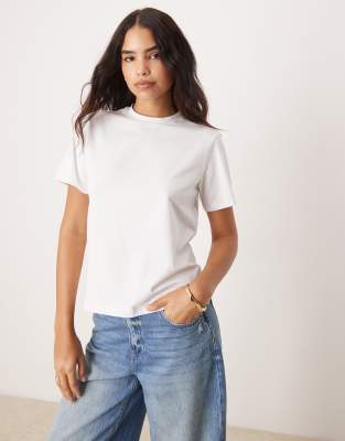 VILA - Boyfriend-T-Shirt in Weiß mit Oversize-Schnitt