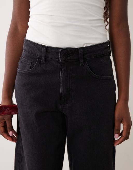 Vila Brady barrel leg jeans i svart, 4 av 5