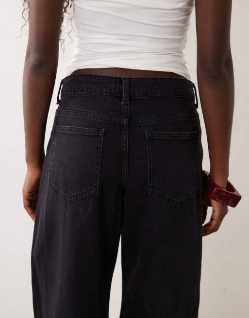 Vila Brady jeansy barrel leg w kolorze czarnym, 5 z 5
