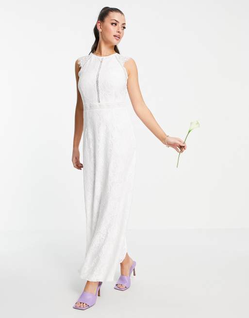 Asos white bridal clearance dress