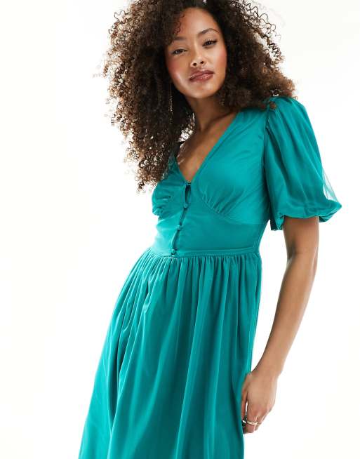 A line hotsell button front dress