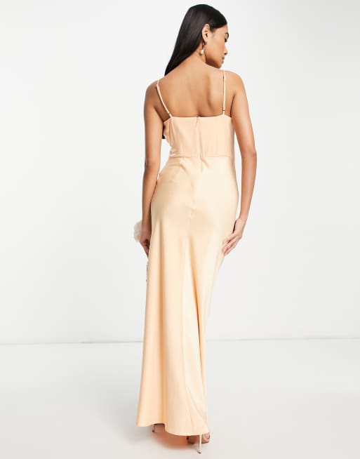 Apricot bridesmaid dresses clearance uk