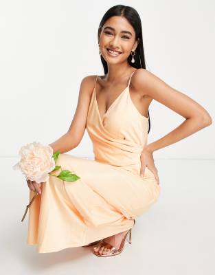 Apricot Bridesmaid Dress