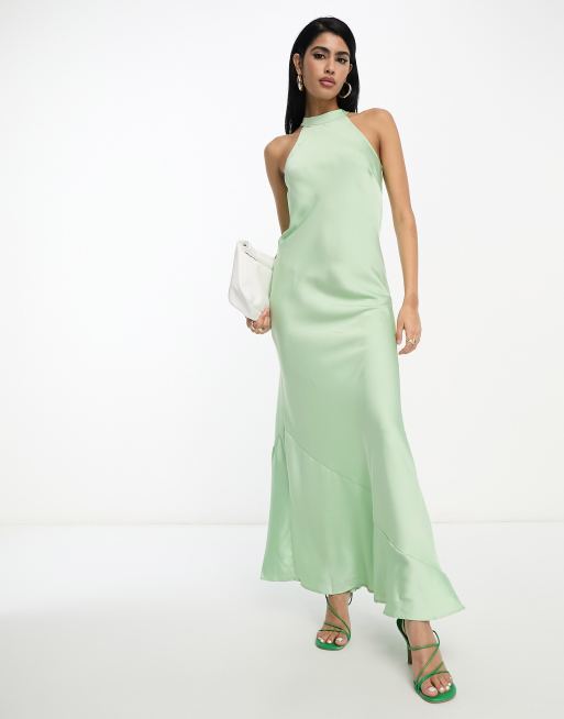 Vila halterneck maxi on sale dress