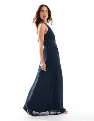 Asos navy blue bridesmaid dress hotsell