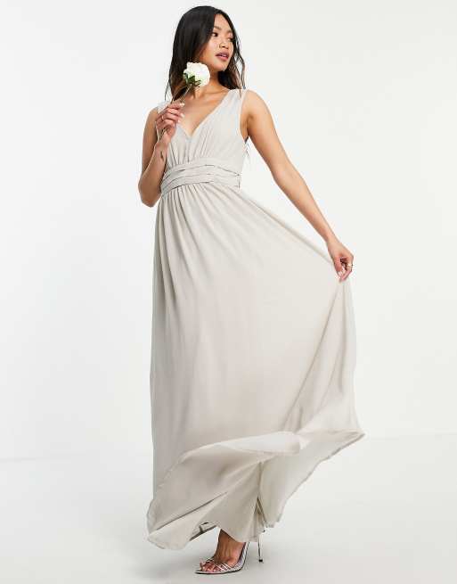 Light grey silk clearance dress