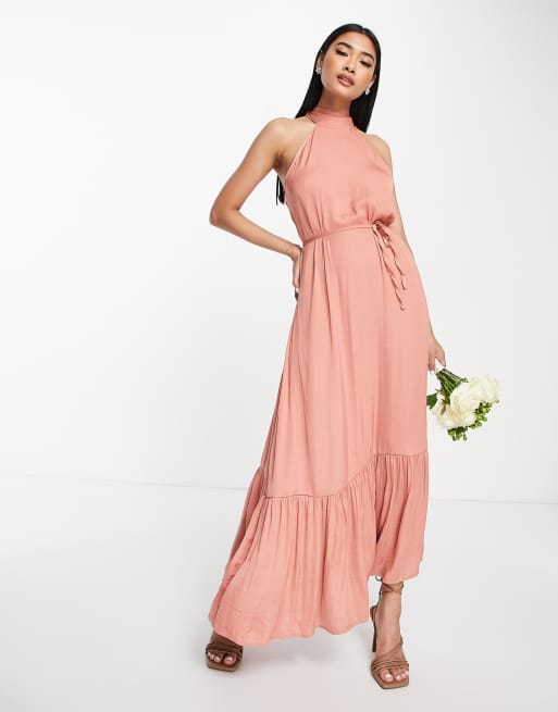 Light coral hot sale maxi dress