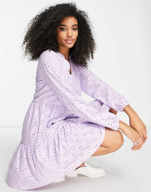 Lilac smock dress hotsell