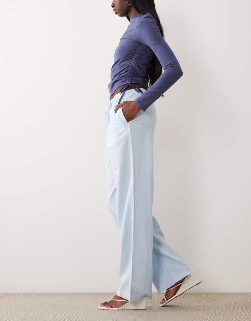 Blouse van linnenmix - Wit - Grote Maten - Dame - 18.00