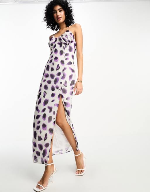 Pretty Lavish tiered ruffle maxi dress in iris