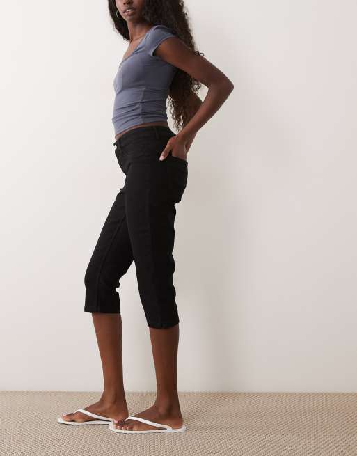 Vila Capri-Hose aus Denim in Schwarz, 2 von 5