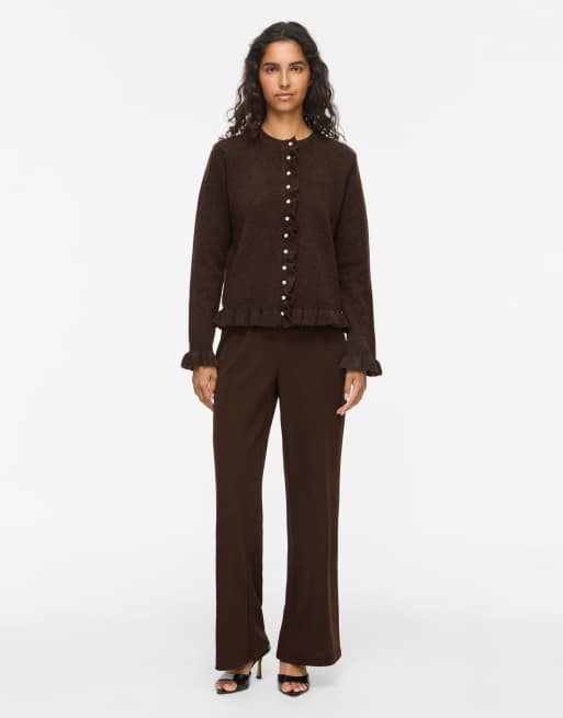 Vila cardigan in maglia marrone caffè, 3 di 6