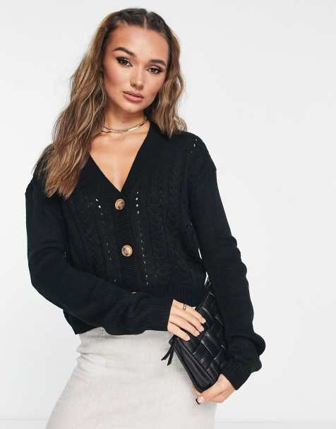 Vila - Cardigan in maglia nero - view 1