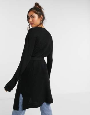 cardigan with waist tie