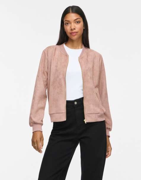 Vila chaqueta bomber en marrón rosado - view 1