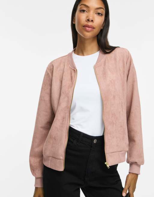 Vila chaqueta bomber en marrón rosado, 4 de 7