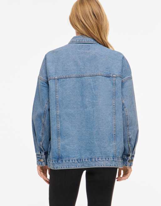 Vila - Chaqueta vaquera extragrande en denim claro, 2 de 4