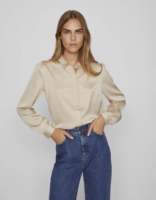 VILA - Chemise - Ciment