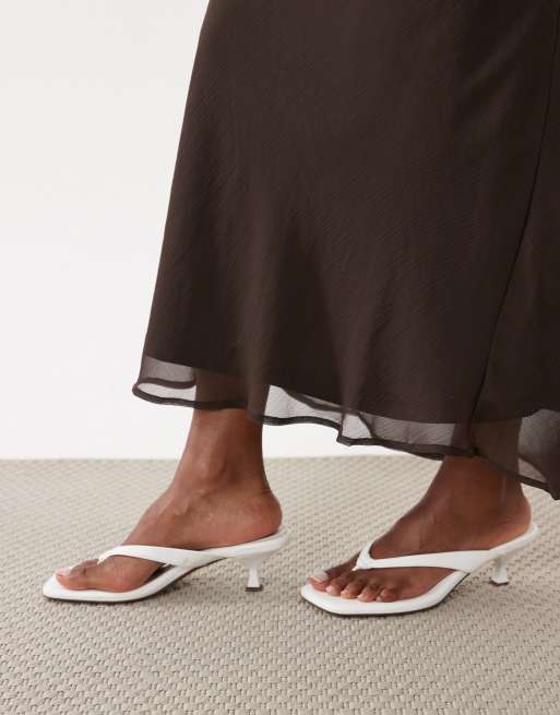 Vila chiffon maxi skirt in chocolate brown  , 3 of 5