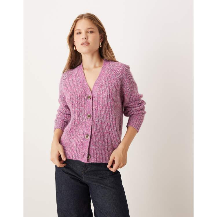 Riu Fur switching knit cardigan rちゃん Riu Sheer switching knit cardigan Rちゃん - トップス新着