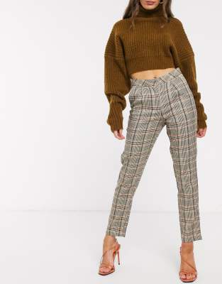brown cigarette trousers