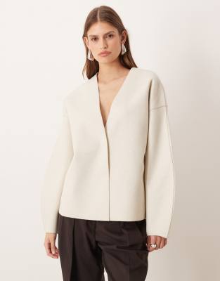 Vila Clean Cropped Lightweight Jacket In White