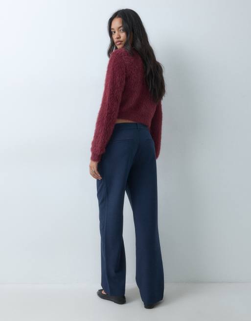 Vila co-ord broek met rechte pijpen in marineblauw, 5 van 5