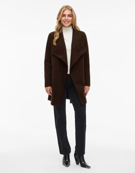 Vila Coat in coffee bean - view 1