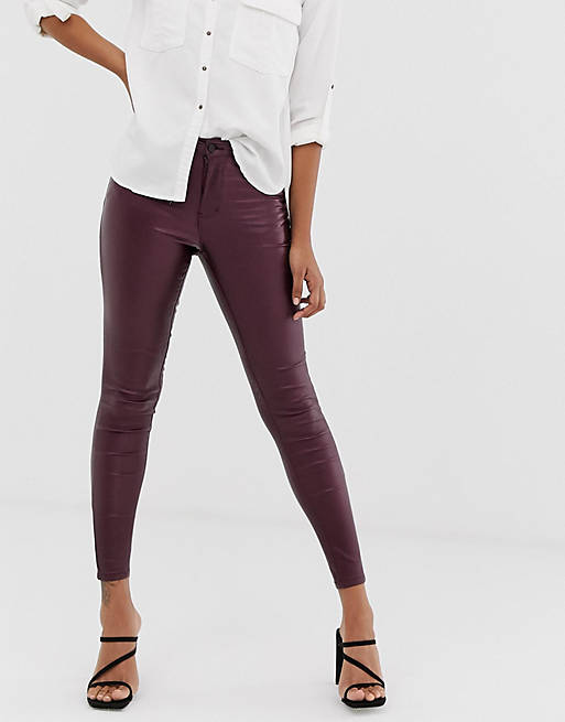 Vila coated skinny jeans | ASOS