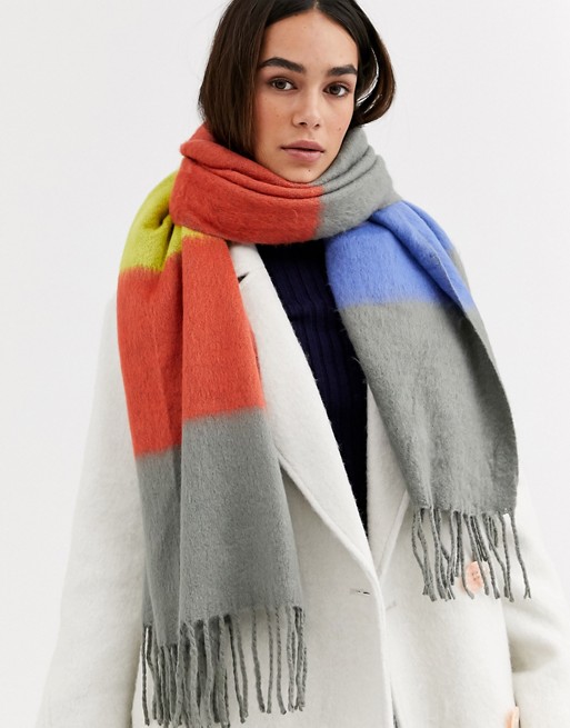 Vila colour block scarf