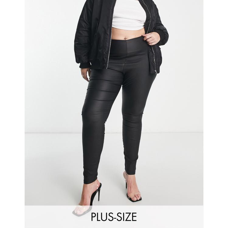 Leder Leggings vorne und hinten aus Jersey / Leggings für Frauen