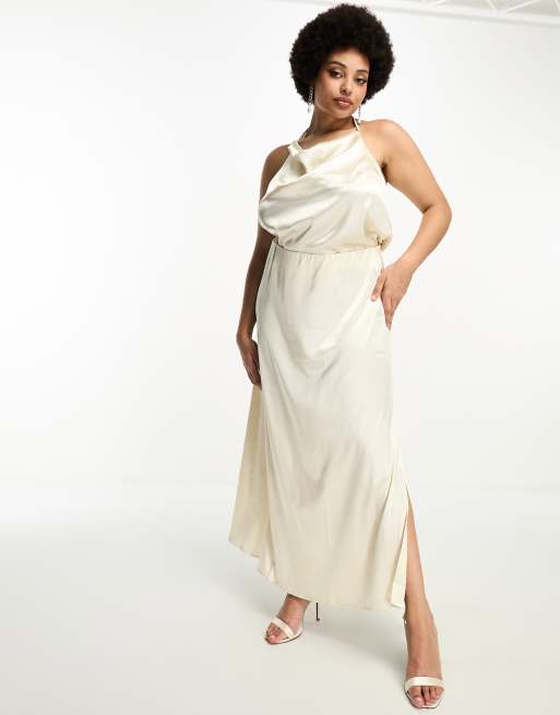 Satin bridal maxi outlet skirt